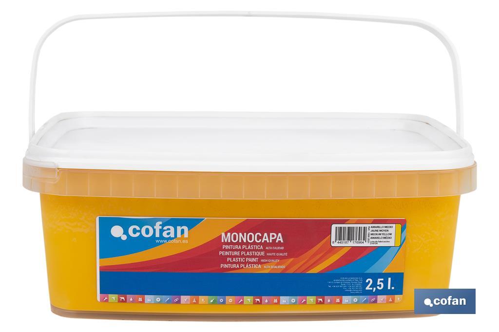 Pintura Plástica Monocapa | Diferentes colores  | Apta para usar en interior - Cofan