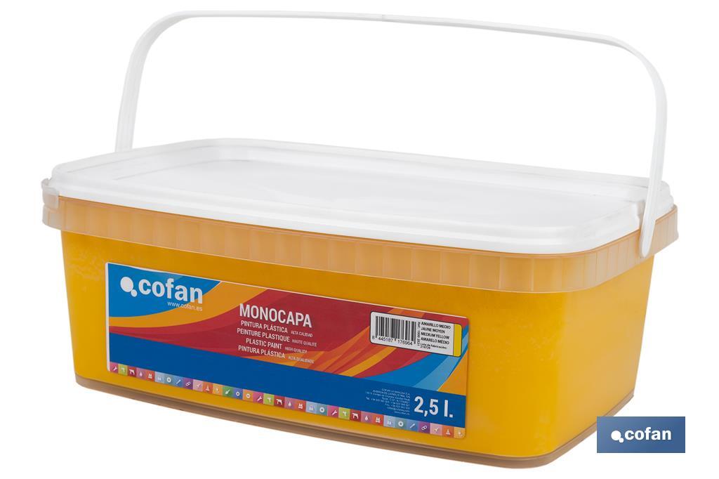 Pintura Plástica Monocapa | Diferentes colores  | Apta para usar en interior - Cofan