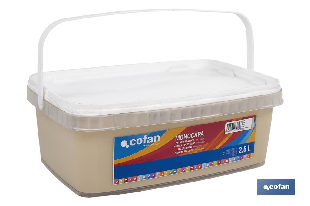 Pintura Plástica Monocapa | Diferentes colores  | Apta para usar en interior - Cofan