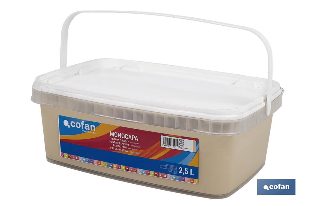 Pintura Plástica Monocapa | Diferentes colores  | Apta para usar en interior - Cofan