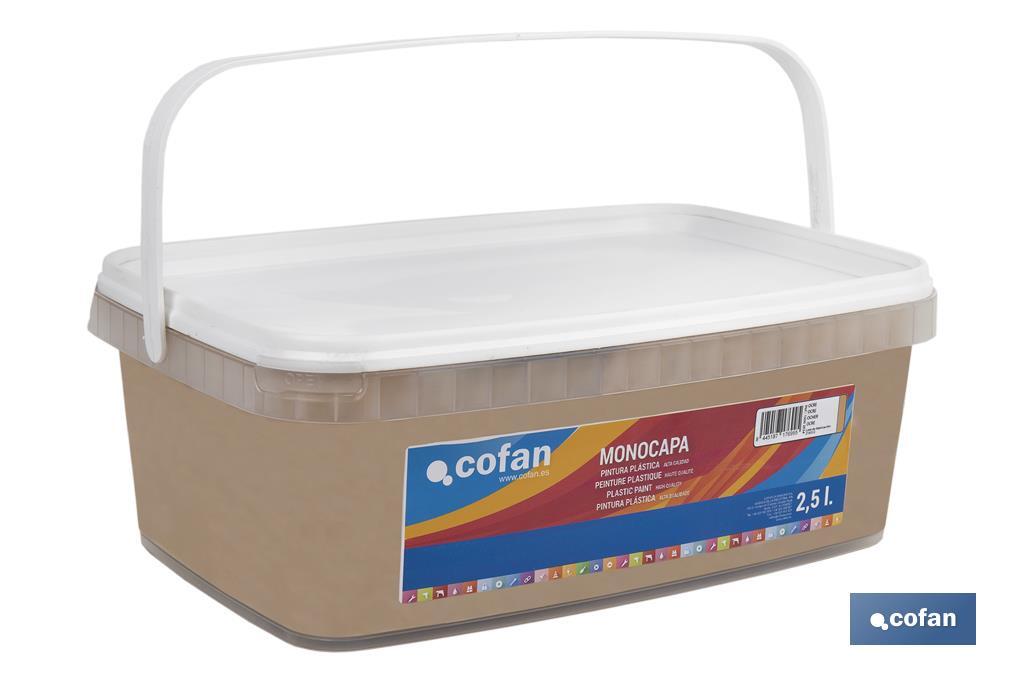 Pintura Plástica Monocapa | Diferentes colores  | Apta para usar en interior - Cofan