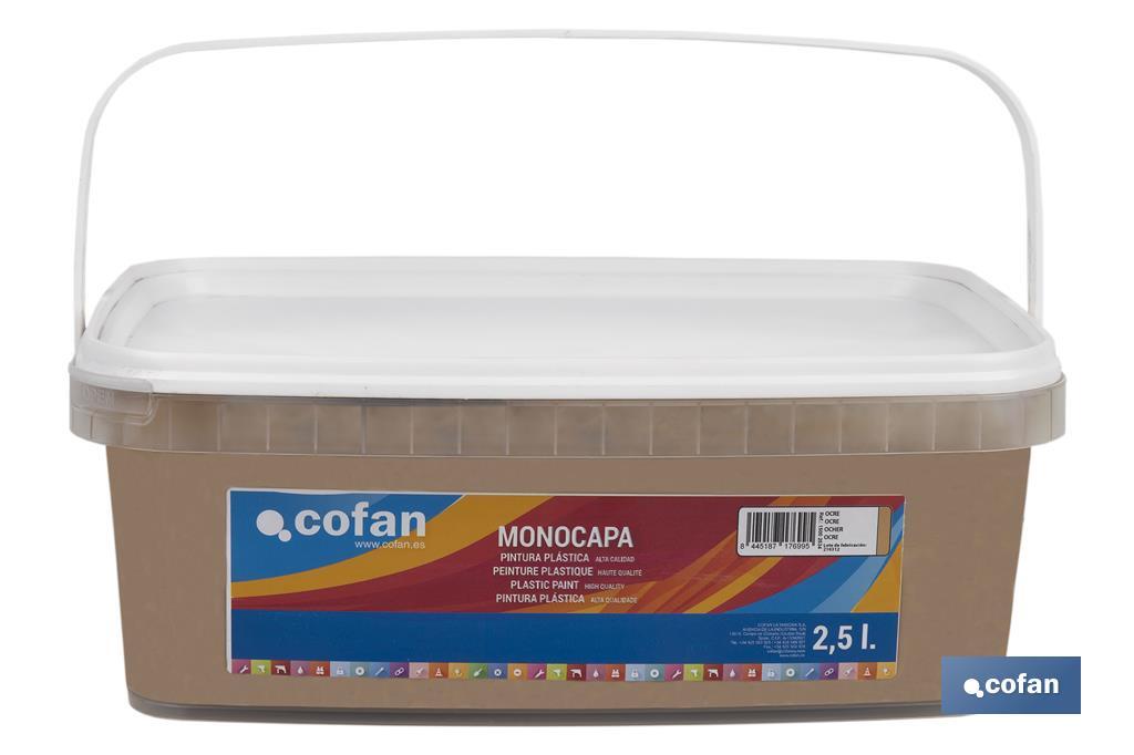 Pintura Plástica Monocapa | Diferentes colores  | Apta para usar en interior - Cofan