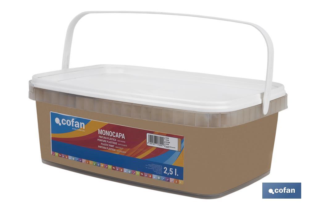 Pintura Plástica Monocapa | Diferentes colores  | Apta para usar en interior - Cofan