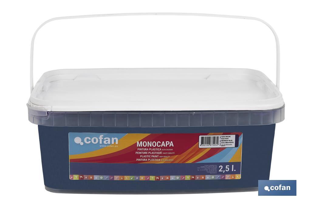 Pintura Plástica Monocapa | Diferentes colores  | Apta para usar en interior - Cofan