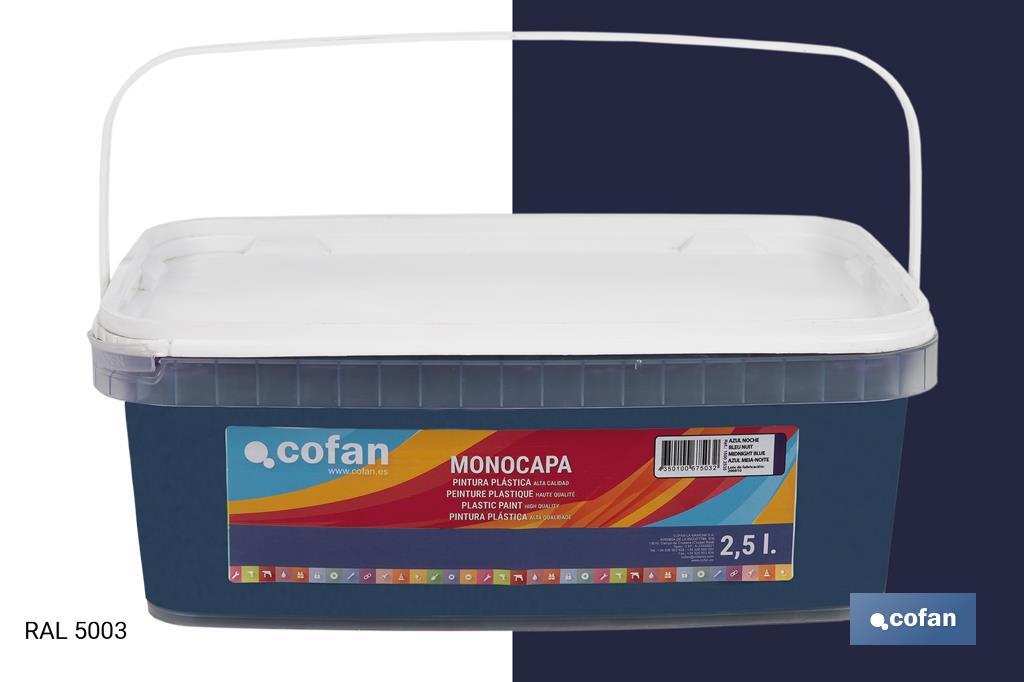 Pintura Plástica Monocapa | Diferentes colores  | Apta para usar en interior - Cofan