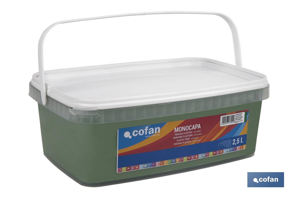 Pintura Plástica Monocapa | Diferentes colores  | Apta para usar en interior - Cofan