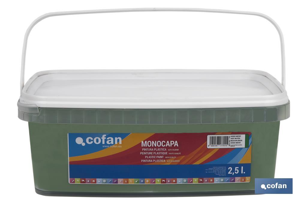 Pintura Plástica Monocapa | Diferentes colores | Apta para usar en interior - Cofan