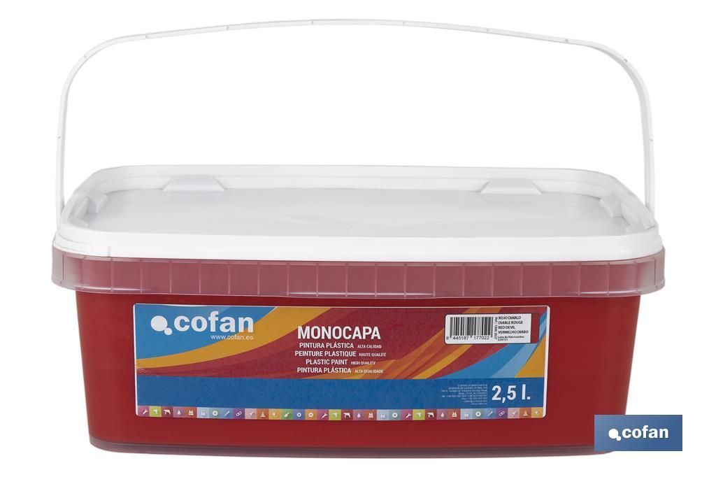 Pintura Plástica Monocapa | Diferentes colores  | Apta para usar en interior - Cofan