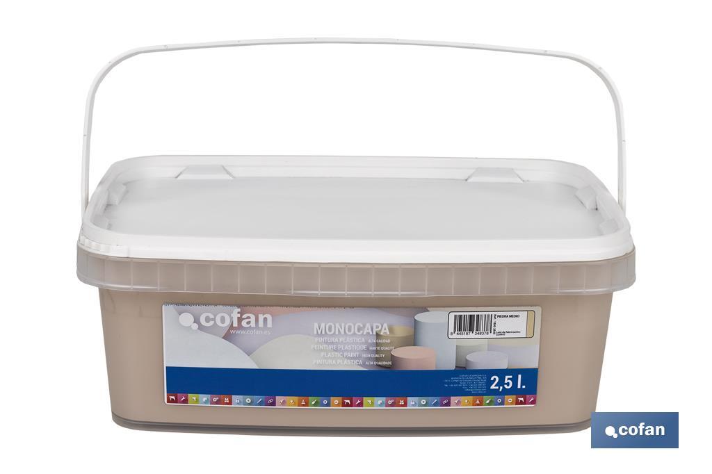Pintura Plástica Monocapa | Diferentes colores  | Apta para usar en interior - Cofan