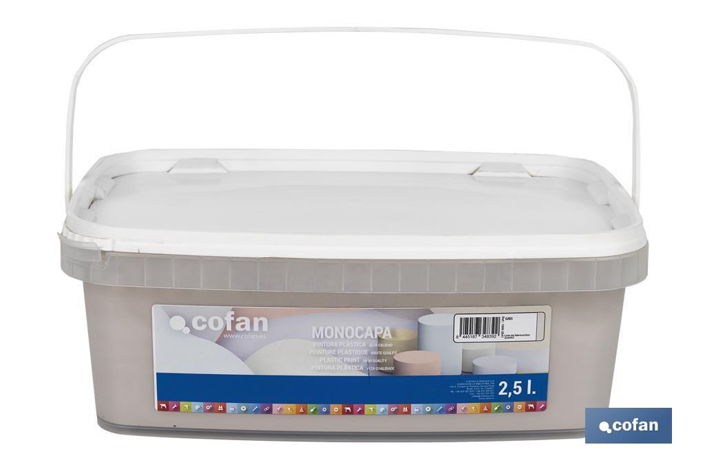 Pintura Plástica Monocapa | Diferentes colores  | Apta para usar en interior - Cofan