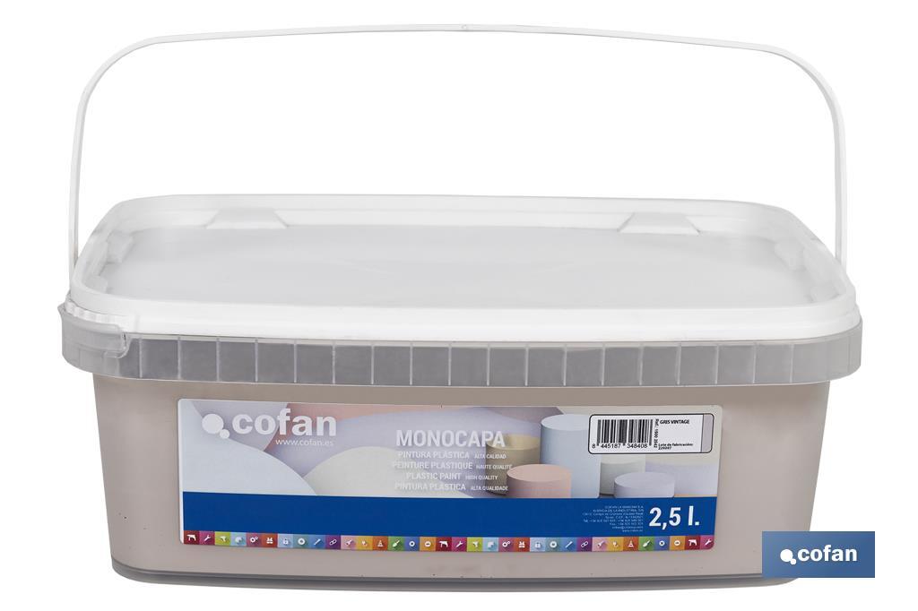 Pintura Plástica Monocapa | Diferentes colores  | Apta para usar en interior - Cofan