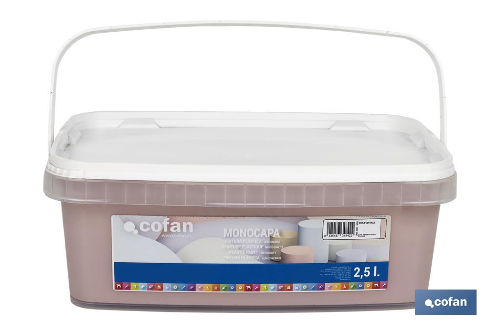 Pintura Plástica Monocapa | Diferentes colores  | Apta para usar en interior - Cofan