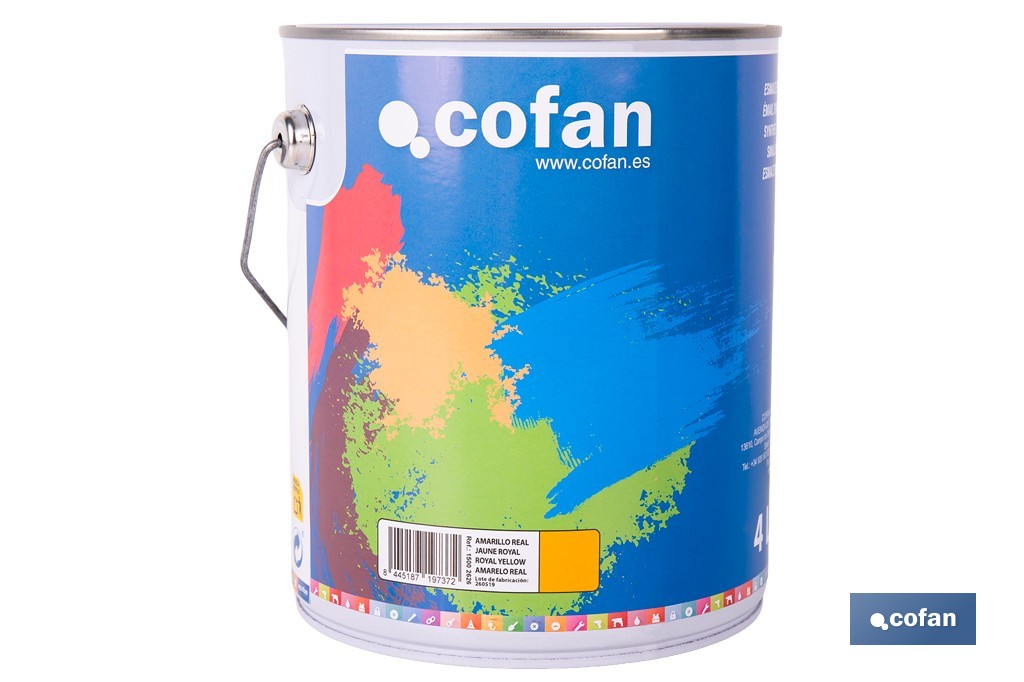 Esmalte Sintético | Em várias Cores | Embalagem 125 ml, 375 ml, 750 ml ou 4 L - Cofan
