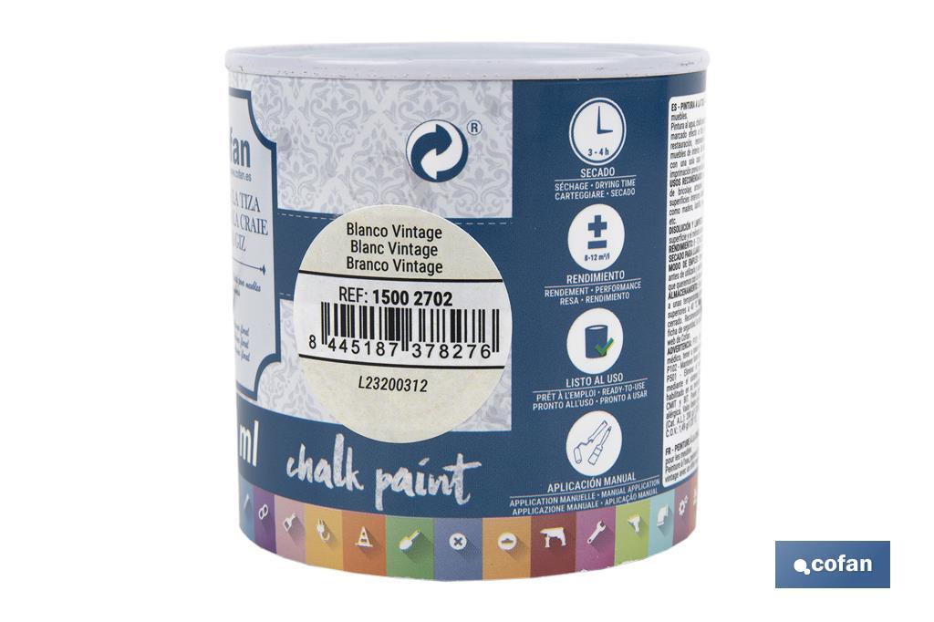 Chalk paint | Chalk effect | Suitable for furniture restoration and decoration | Available in different capacities | Several colours  - Cofan