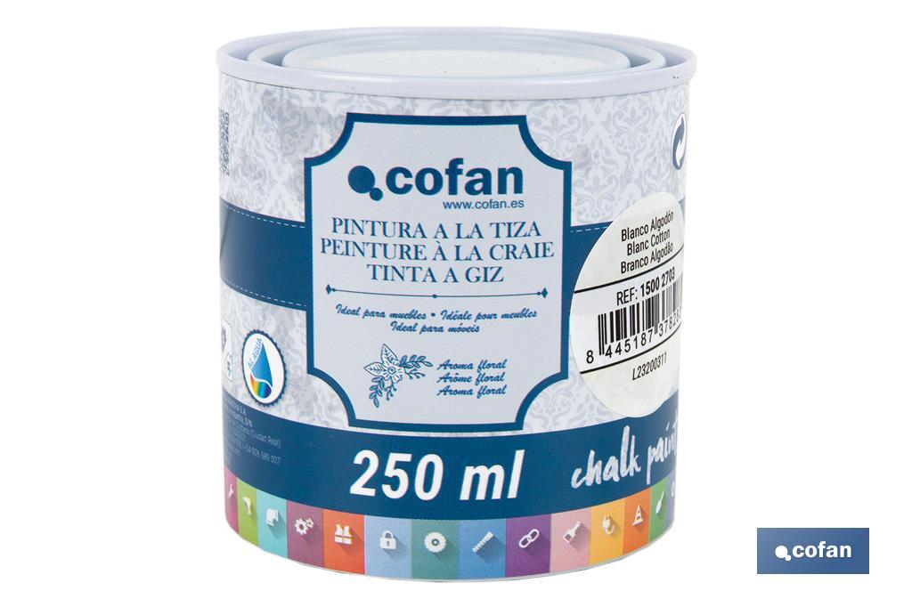 Tinta a giz | Chalk paint | Adequada para restauro e decoração de moveis | Diferentes capacidade | Várias cores  - Cofan