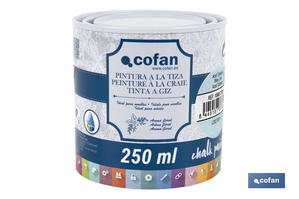 Pintura a la tiza chalk paint | Adecuada para restauración y decoración de muebles | Diferentes capacidades | Varios colores - Cofan