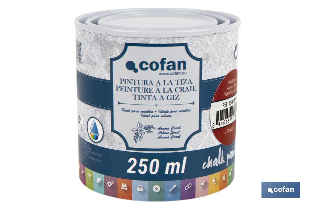 Tinta a giz | Chalk paint | Adequada para restauro e decoração de moveis | Diferentes capacidade | Várias cores  - Cofan