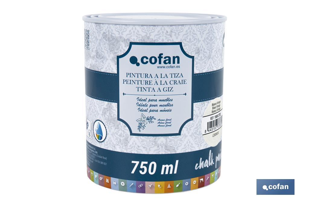 Peinture à la craie chalk paint | Convient pour la restauration et la décoration de meubles | Différentes capacités | Plusieurs couleurs  - Cofan