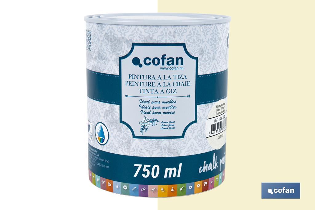 Tinta a giz | Chalk paint | Adequada para restauro e decoração de moveis | Diferentes capacidade | Várias cores  - Cofan