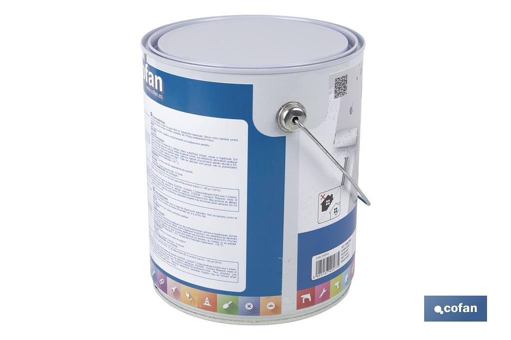 Pintura antihumedad al agua en blanco mate | Solución para paredes y techos | Diferentes capacidades - Cofan