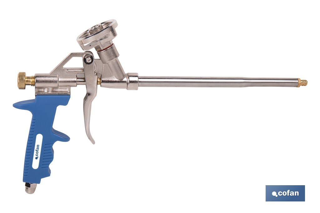 Polyurethane Ultra foam applicator gun | Ergonomic handle | Size: 18cm x ø2mm - Cofan