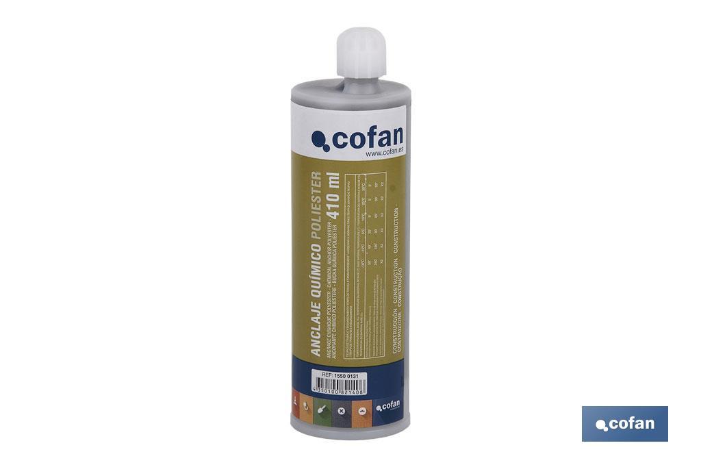 Chemical Anchor | Styrene-free polyester | Cartridge of 410ml - Cofan