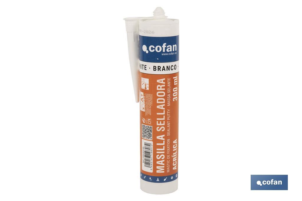 Acrylic caulk | Grey | Cartridge of 300ml - Cofan