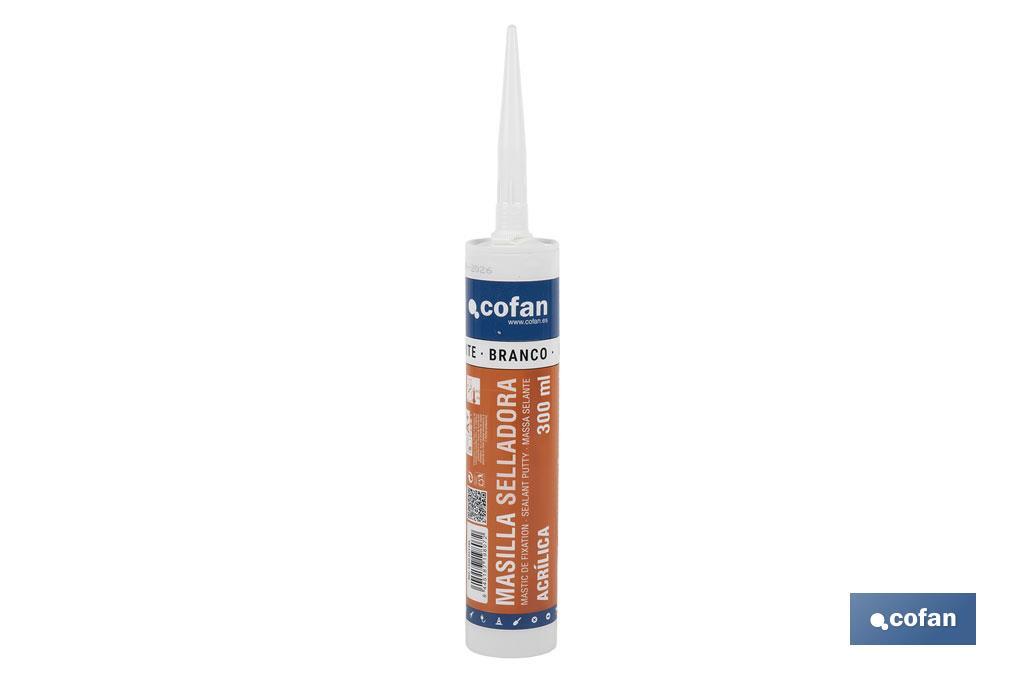 Acrylic caulk | Grey | Cartridge of 300ml - Cofan