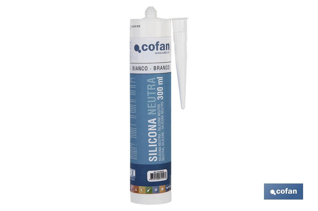 Neutral silicone | Clear coloured | Cartridge of 300ml - Cofan