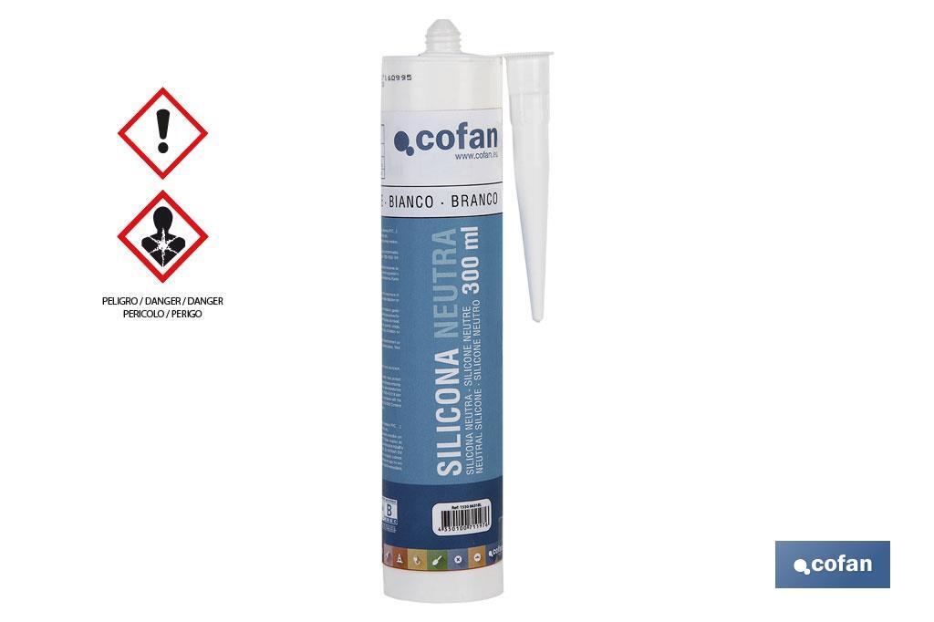 Neutral silicone | Clear coloured | Cartridge of 300ml - Cofan