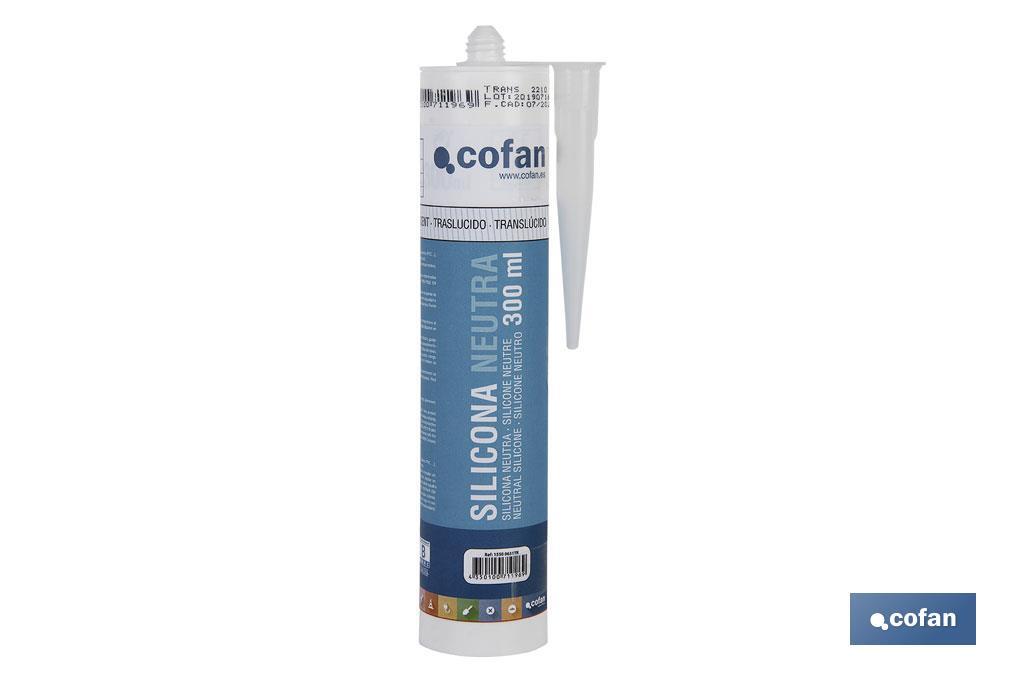 Silicone neutro | Colore trasparente | Cartuccia da 300 ml - Cofan