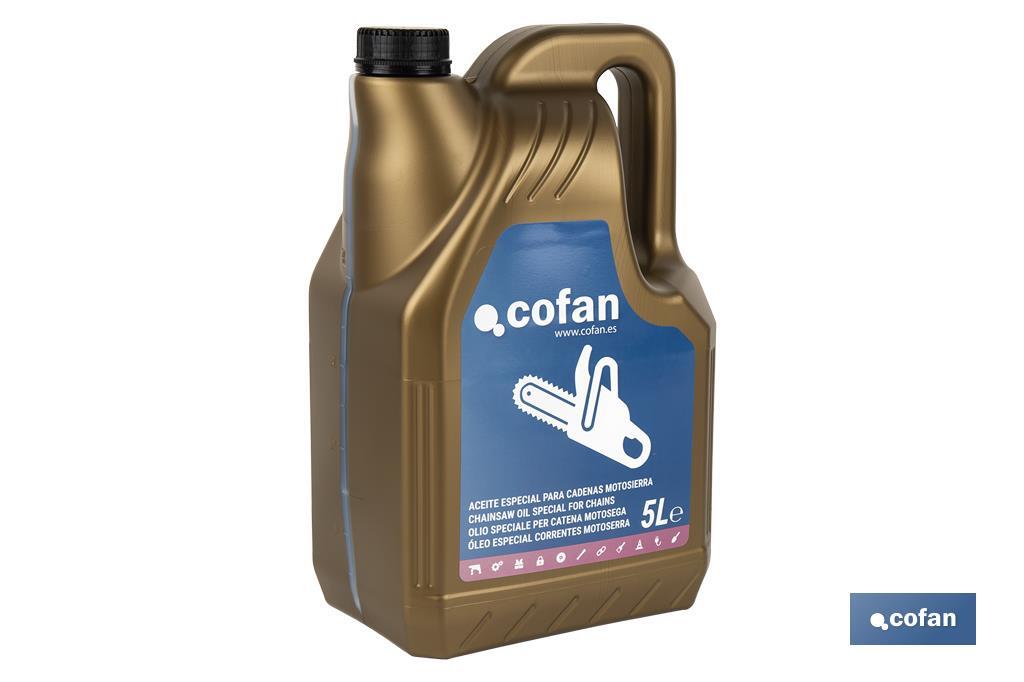 Aceite especial para Cadenas de Motosierras | Lubricación continua de cadenas de corte | Protección contra el desgaste - Cofan