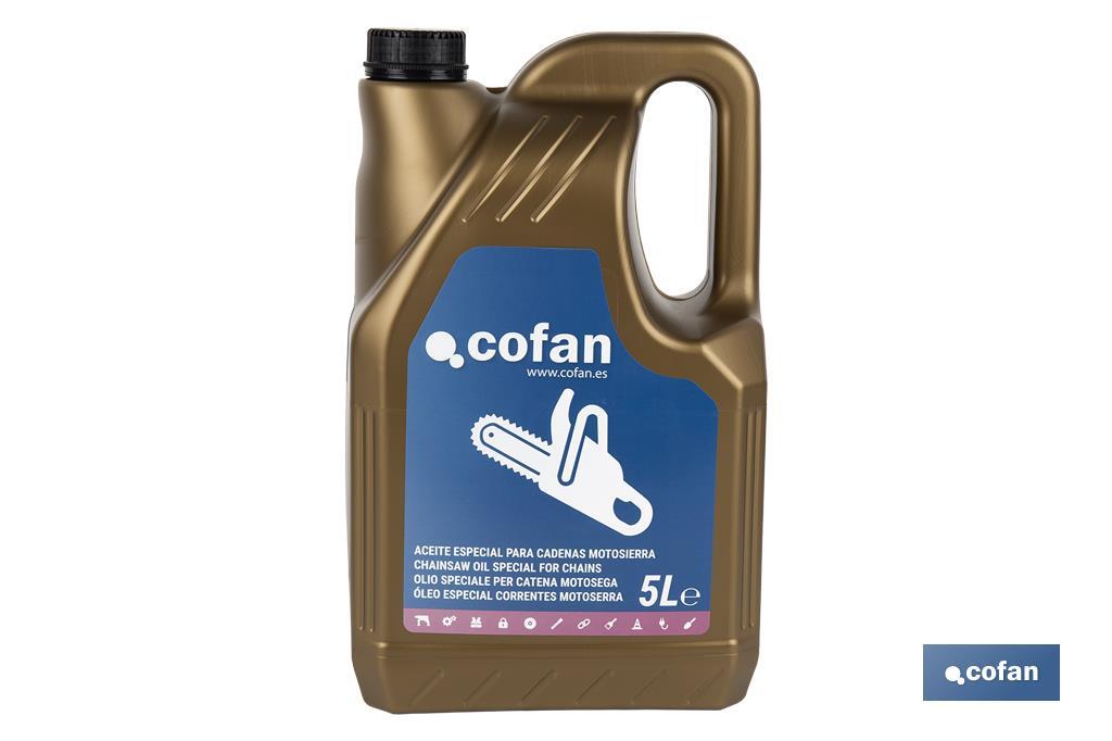 Special chainsaw oil for chains | Continuous lubrication of cutting chains | Wear protection - Cofan