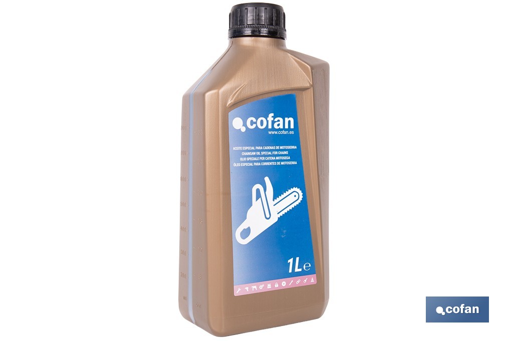 Aceite especial para Cadenas de Motosierras | Lubricación continua de cadenas de corte | Protección contra el desgaste - Cofan