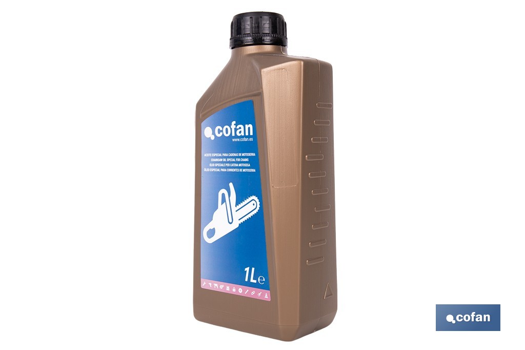 Aceite especial para Cadenas de Motosierras | Lubricación continua de cadenas de corte | Protección contra el desgaste - Cofan