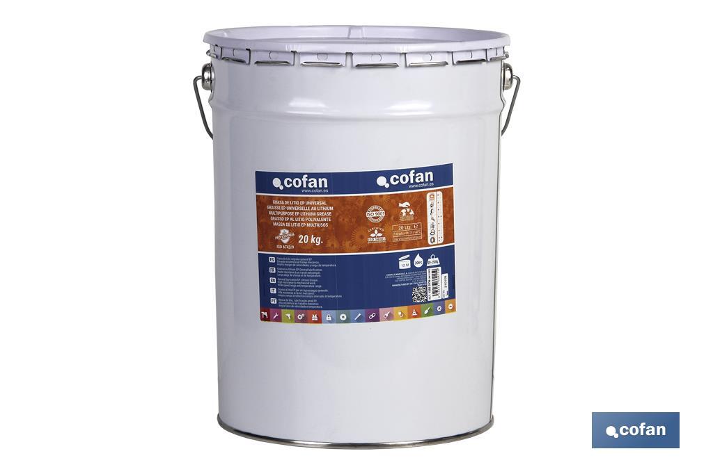 Cartucho de grasa de litio | Normativa ISO 6743/9 EP | Apta para mecanismos de cobre y sus aleaciones - Cofan