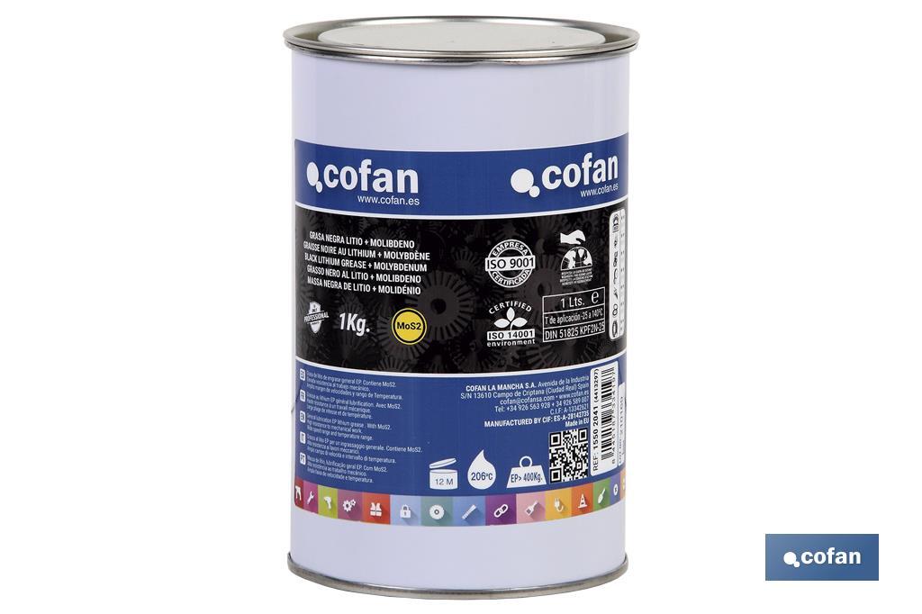 Black Lithium Grease + Molybdenum - Cofan