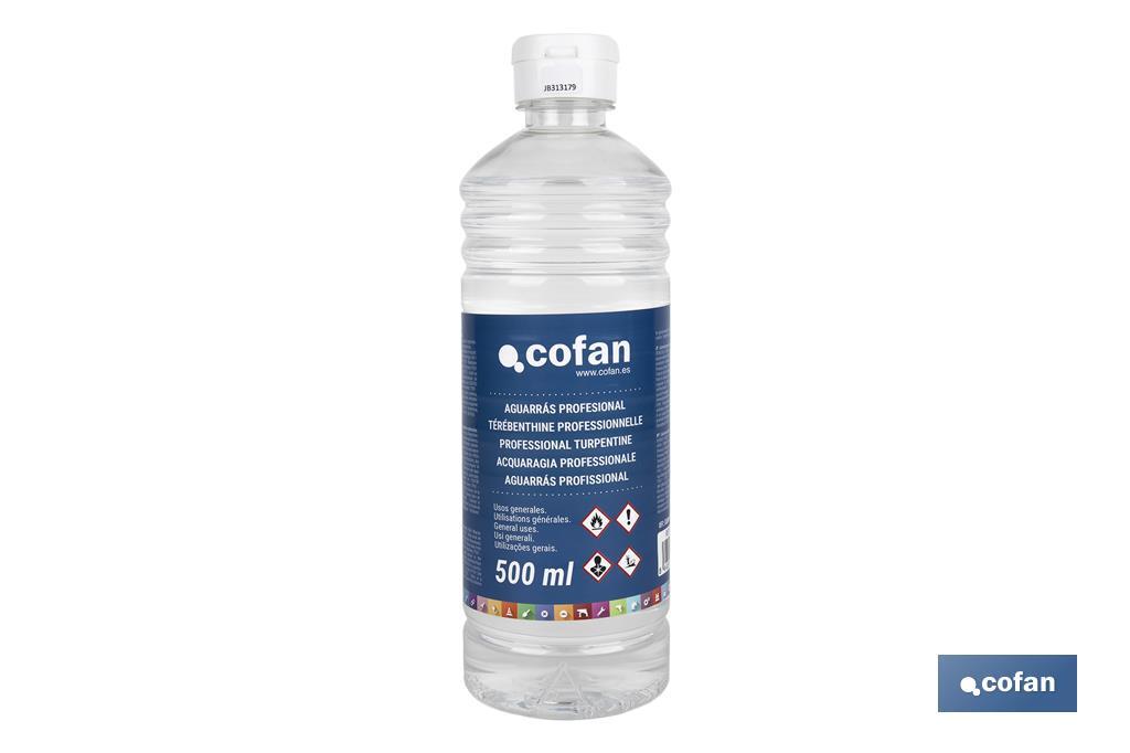 Aguarrás Profissional | Capacidade de 500 ml ou 1 litro | Ideal para dissolver - Cofan