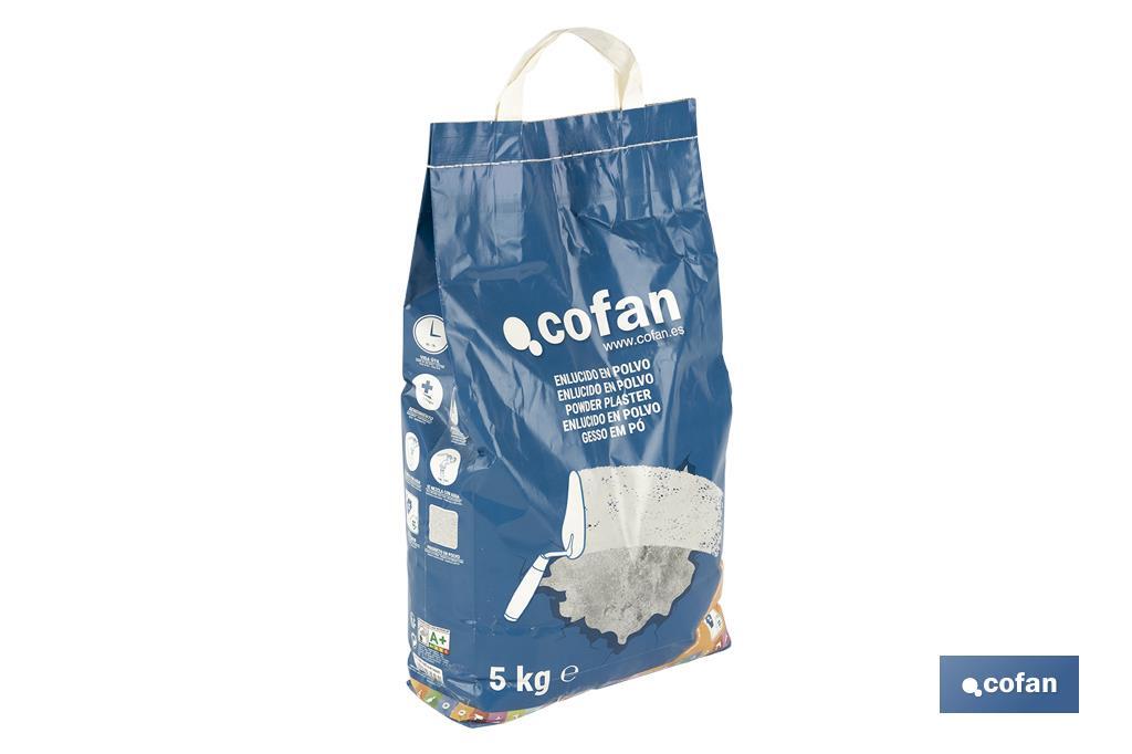 Enduit en poudre | Utilisation en intérieur | Format de 1 et 5 kg - Cofan