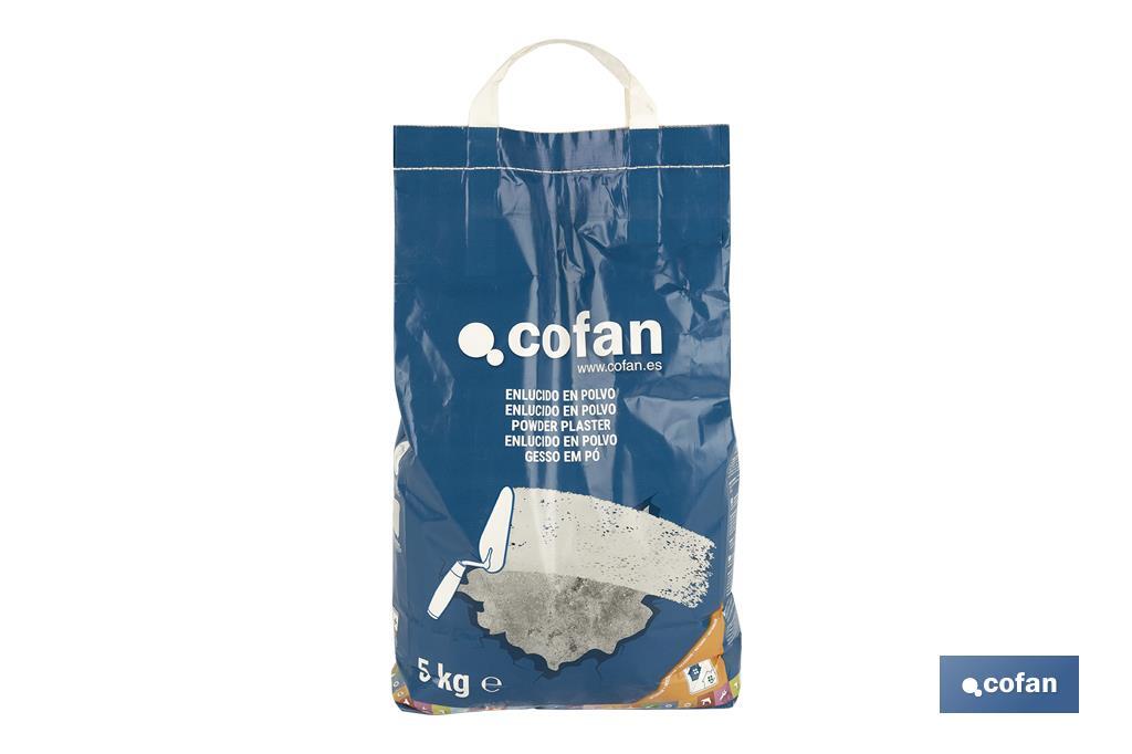 Enlucido en polvo | Uso en interiores | Formato de 1 y 5 kg - Cofan