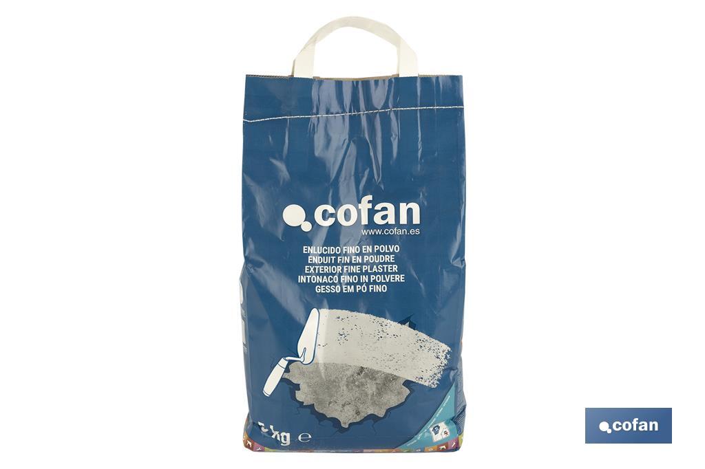 Gesso em Pó Fino | Para Uso em Exterior | Formato de 1 e 5 kg - Cofan