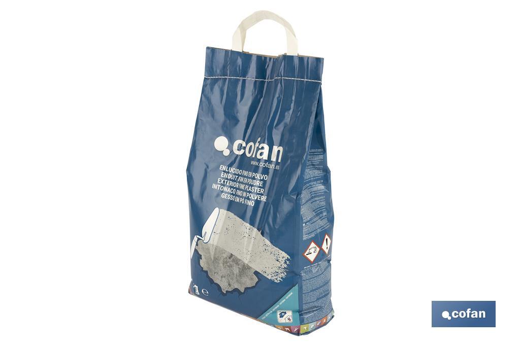 Fine surface filler | Outdoor use | Available in 1kg and 5kg - Cofan