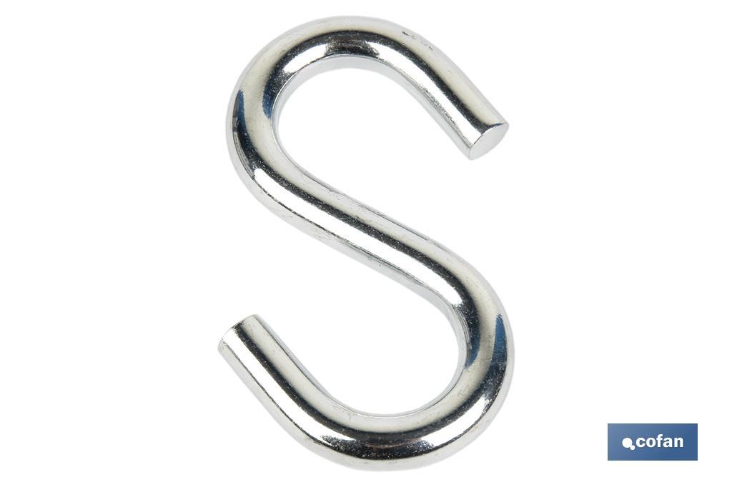 "S" zinc coated hook - Cofan