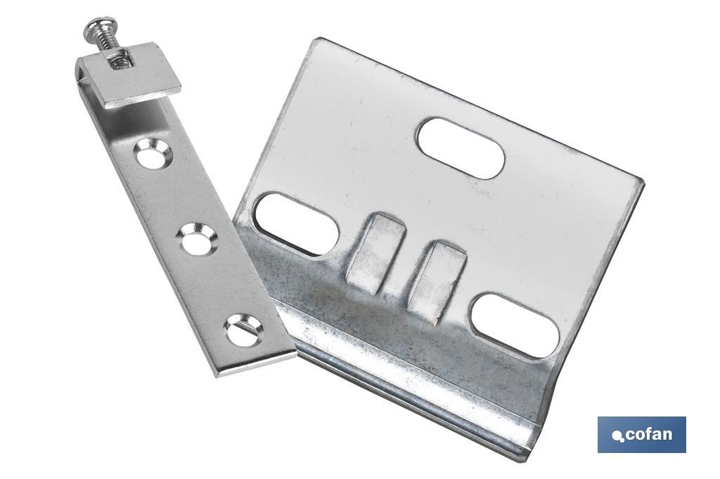  Set of cupboard wall hanger | Zinc-plated finish | Size: 60mm  - Cofan