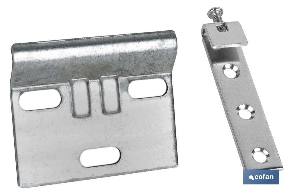  Set of cupboard wall hanger | Zinc-plated finish | Size: 60mm  - Cofan