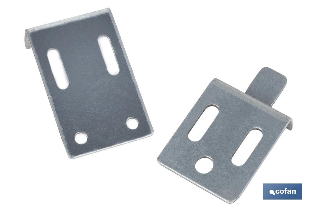 Set of mirror angle bracket | Size: 30mm | Galvanised steel - Cofan