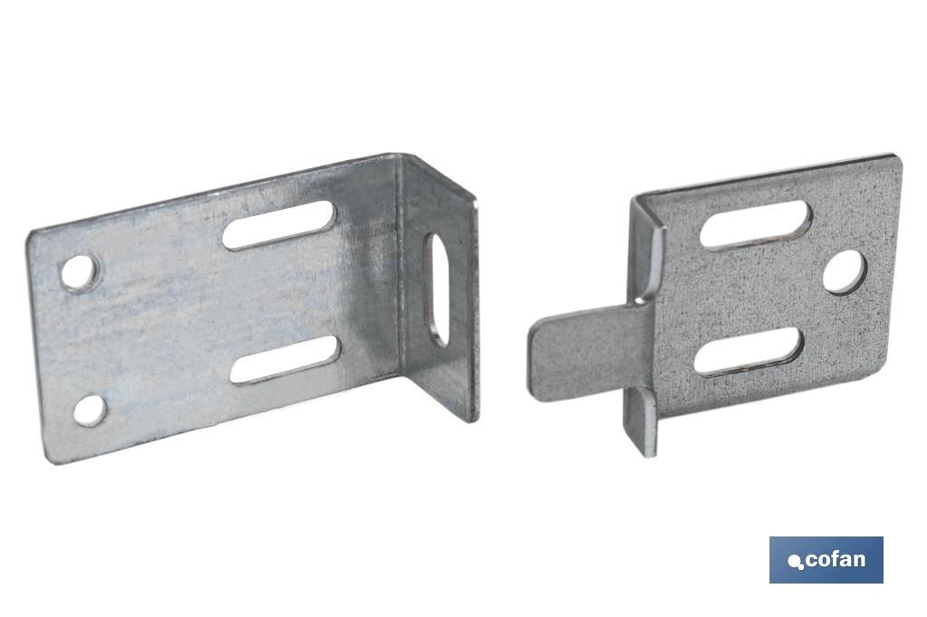 Set of mirror angle bracket | Size: 30mm | Galvanised steel - Cofan