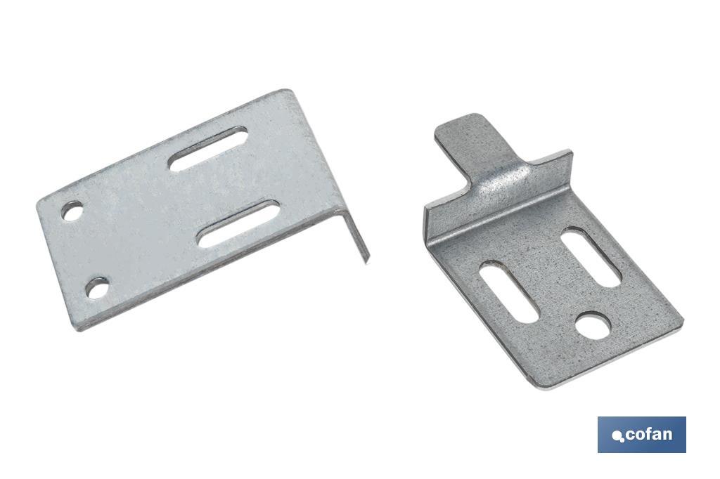 Set of mirror angle bracket | Size: 30mm | Galvanised steel - Cofan