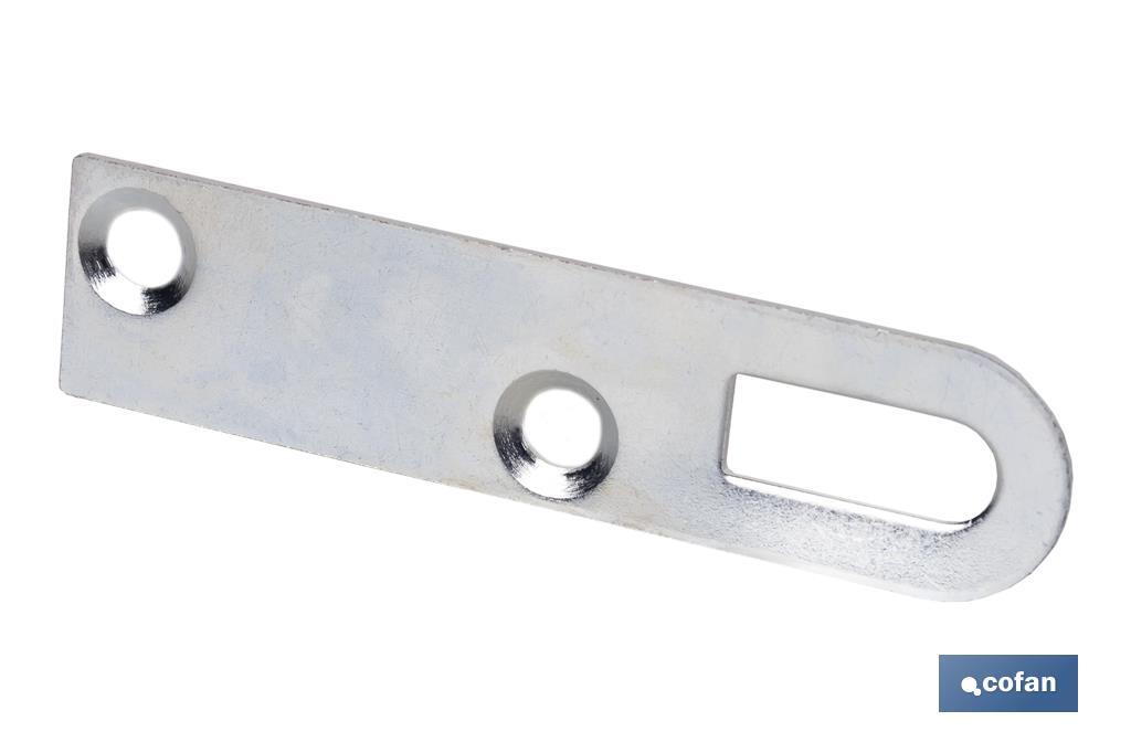 Keyhole hanging plate for fixing | Size: 17 x 70mm | Galvanised steel - Cofan