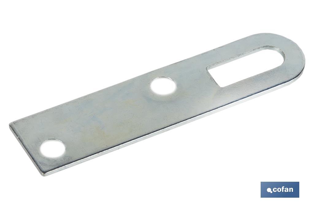 Chapa Colgador para Sujeción | Medida: 17 x 70 mm | Acero Galvanizado - Cofan